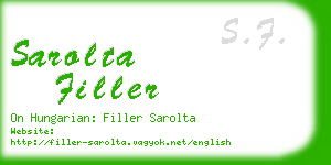 sarolta filler business card